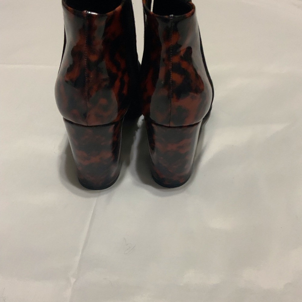 Farylrobin Black Ankle Boots with Tortoiseshell Block Heels - Picture 4 of 9